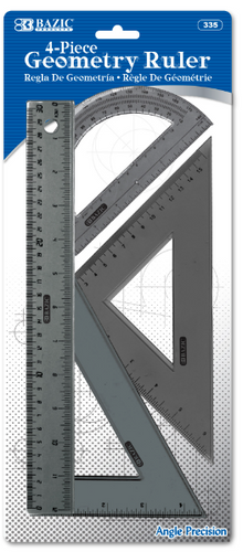 Geometry Ruler Combination Set 4Pcs