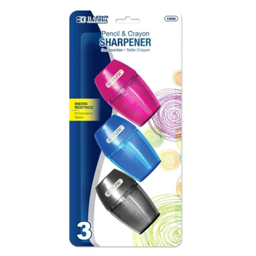 Sharpener-1 Hole/ Assorted 3Pk