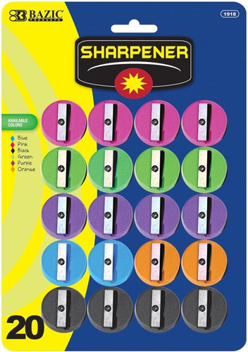Sharpener-1 Hole/Round 20Pk
