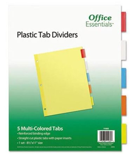 Index Dividers Colors/5 Tabs