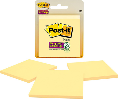 Post-it Notes 3"x 3" Super Sticky/Yellow B/C