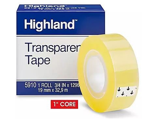 Tape 3M Transparent 3/4"x 36 yds