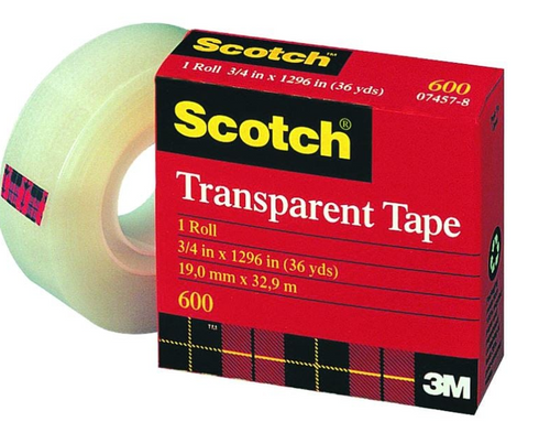 Tape 3M Transparent 3/4" x 36 yds