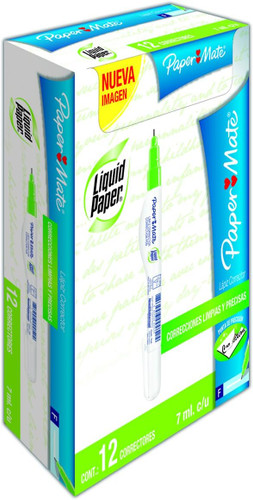 Correction Pen-Liquid Paper 12Pk