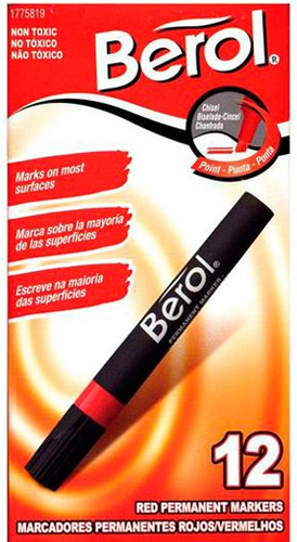 Marker Berol Red/Chisel Tip 12Pk