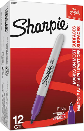 Marker 12Pk Fine/Purple SHARPIE