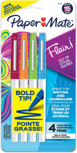 Pen Flair! Felt Tip Bold/Assorted Colors 4Pk