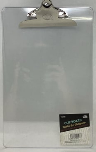 Clipboard w/Spring Clip Legal-Clear