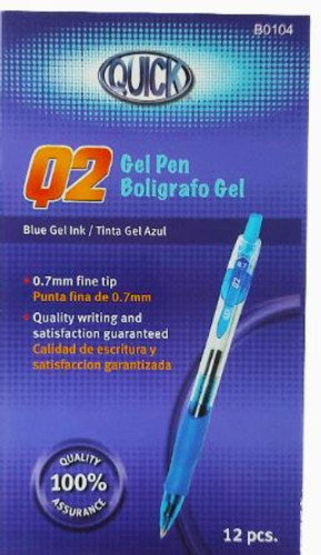 Pen Q2 Fine/Blue 12Pk