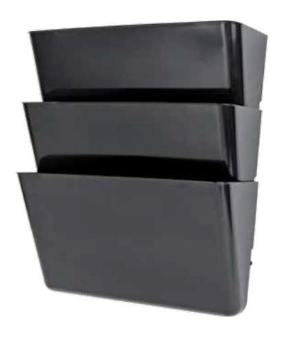 Wall File Holder-3 Pockets Legal/Smoked