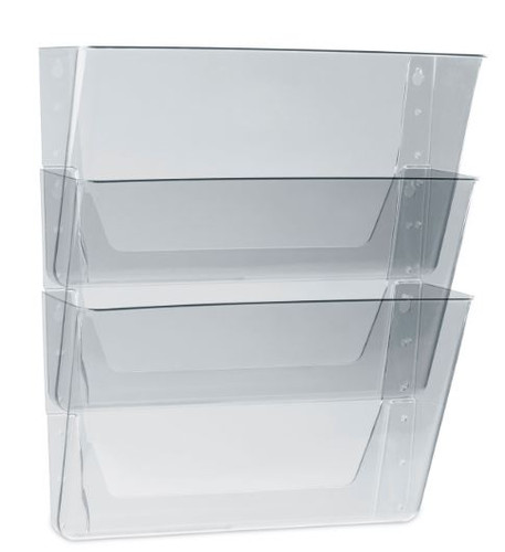 Wall File Holder-3 Pockets Legal/Clear