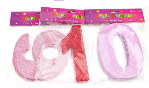 Foamy Shapes-Numbers/Glitter 5Pk