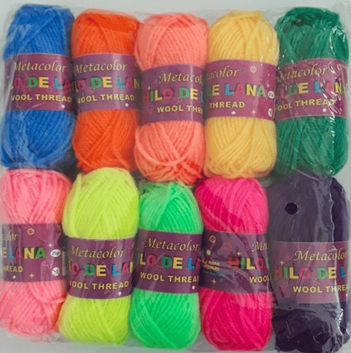 Knitting Yarn-Neon Colors 10Pk