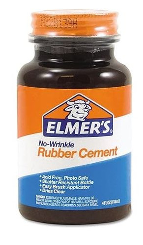 Glue Elmer's Rubber Cement No-Wrinkle 4.1oz