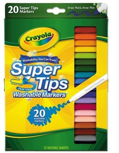 Markers Super Tips 20Pk-Washables