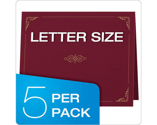 Certificate Holder-Burgundy 5Pk