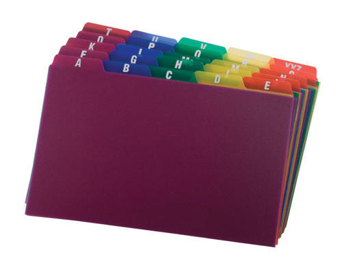 Index Card Dividers A-Z - 5 x 8" Plastics