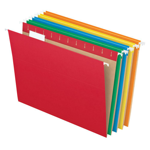 Hanging Folder 1/5 Letter Assorted Colors 25 Box