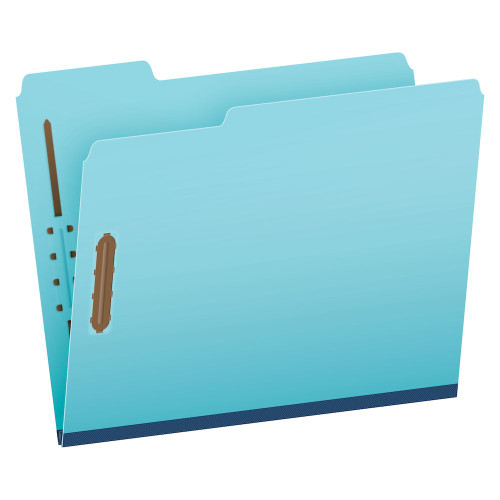 Pressboard Folder Blue Letter w/2 Fasteners 25 Box