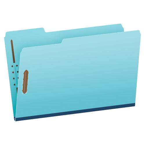 Pressboard Folder Blue Legal w/2 Fasteners 25 Box