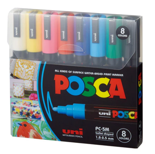 Posca PC-5M Basics 8Pk