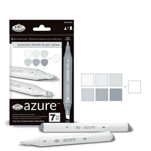 Markers AZURE Grayscale  7Pk