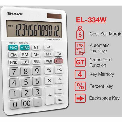 Calculator Twin Power Handheld 12-Digit LCD