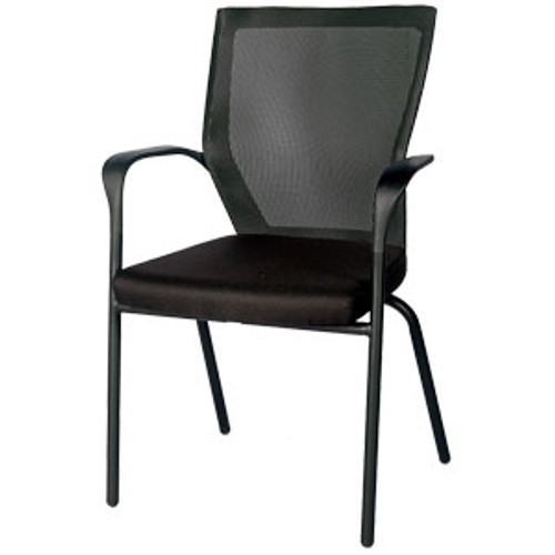 Chair Visitor Mesh Back Black with  Arms