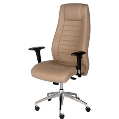 Chair Executive Modern Grey Leather