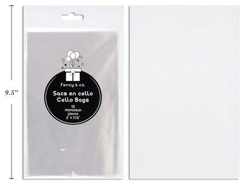 Cello Bags-Clear 5''x 7.7" 15Pk