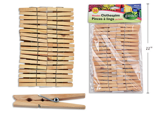 Clothespins-Wood 36Pk