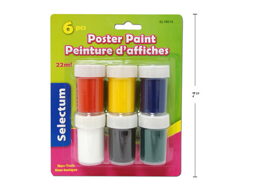 Poster Paints-Primary Colors 6Pk