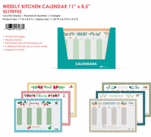 2025 Kitchen Calendar 11" x 8.5"