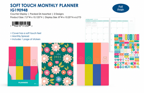 2025 Soft Touch Monthly Planner