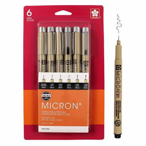 Pen Drawing MICRON Set/6