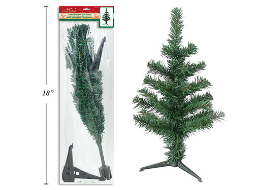 Decoration Xmas Tree w/Stand 18in pbh (MOQ:6)