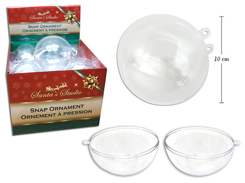 Ornament Clear Snap Container 100mm (MOQ:30)