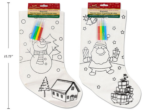 Canvas 16in- Xmas Decor Your Own Stocking (MOQ:12)