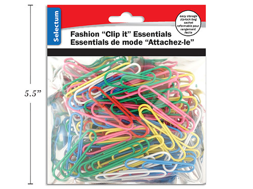 Paper Clips-Jumbo/Assorted Colors 80Pk