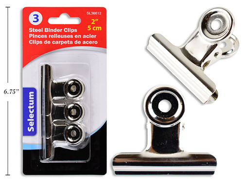 Binder Clips 2" (50mm) Steel 4Pk