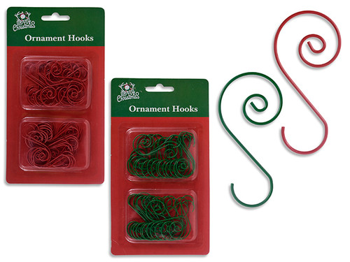 Ornament Hooks Red/Green 40pk (MOQ:12)