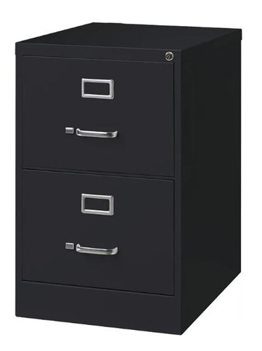 Vertical File Cabinet-2 Drawers, Legal Size, Black