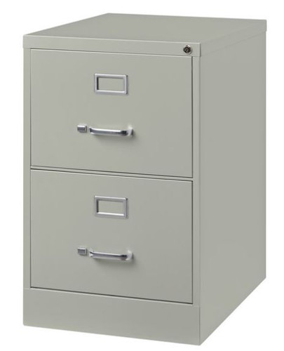 Vertical File Cabinet-2 Drawers, Legal Size, Gray