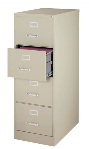 Vertical File Cabinet-4 Drawers, Legal Size, Putty