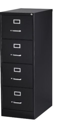 Vertical File Cabinet-4 Drawers, Legal Size, Black