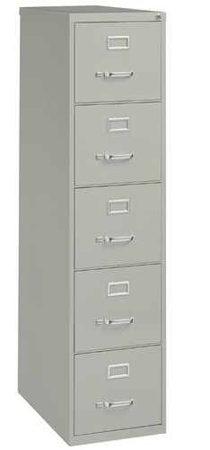 Vertical File Cabinet-5 Drawers, Letter Size, Gray