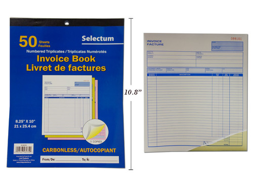 Invoice Book-Tri Carbonless 50 Sheets