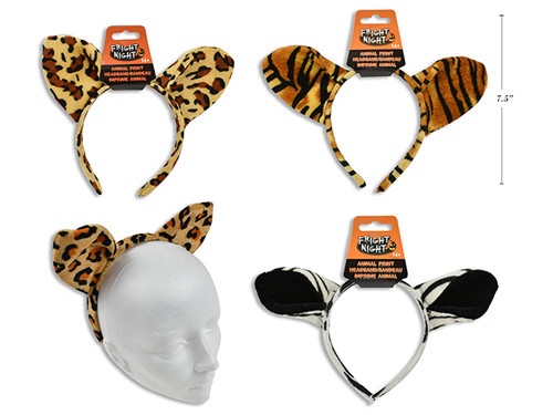 Headband Animal Plush. 3 Asst.(MOQ:12)