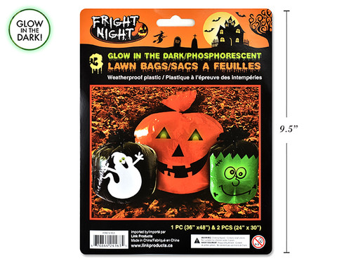 Lawn Bags H'ween Glow In The Dark (MOQ:12)