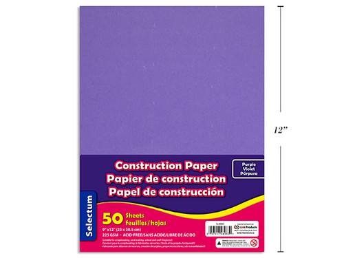 Construction Paper-Purple 50 Sheets